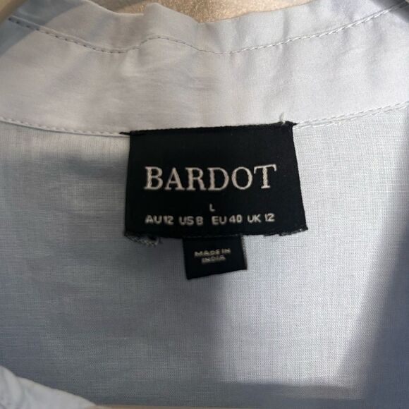 Bardot Corset Midi Shirt Dress In Cornflower - Picture 5 of 6